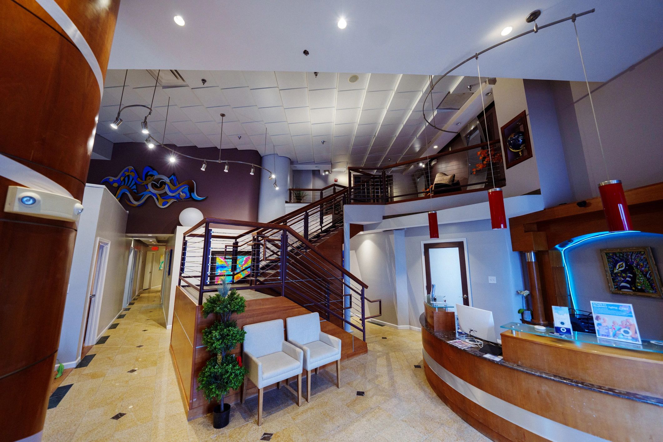Wellness center reception desk