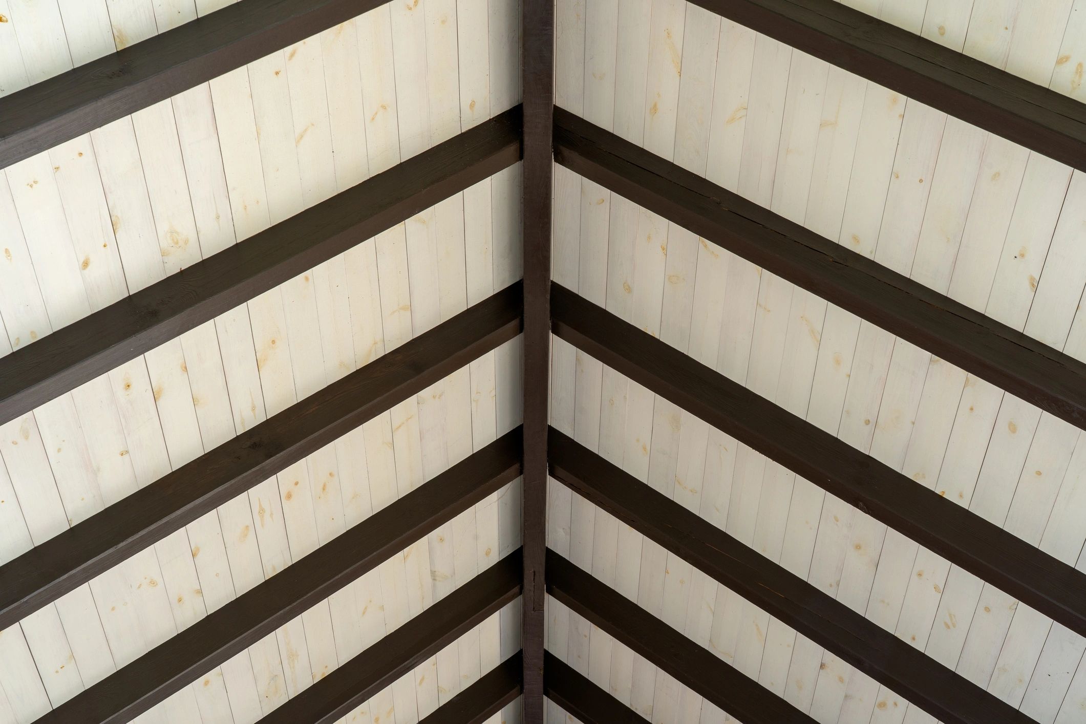 Exposed timber roof structure